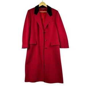 Vintage Brooks Brothers Red Wool Coat Womens Medium Old Money Luxury Glam Chic